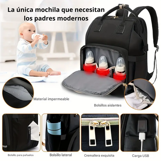 BabyTrek® - Mochila Pañalera con cambiador