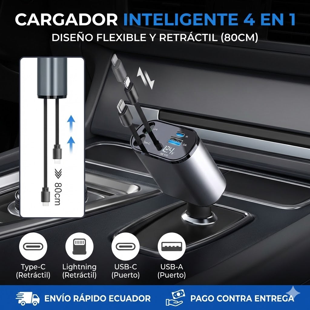 Adaptador Cargador De Carro Multiple